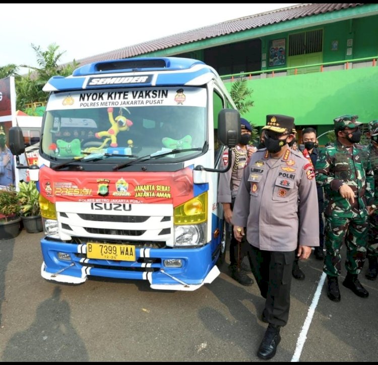 Kapolri Gelar Posko PPKM di Pasar, pastikan perekonomian dan protokol kesehatan berjalan.