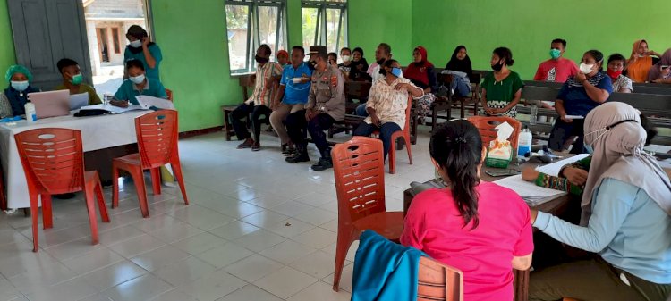 Polsek Alor Barat Laut Laksanakan Pengamanan Vaksinasi