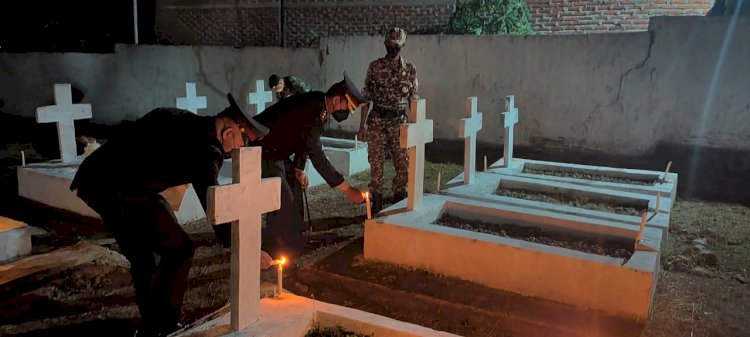 Apel Kehormatan dan Renungan Suci di Taman Makam Pahlawan Malua Galiau