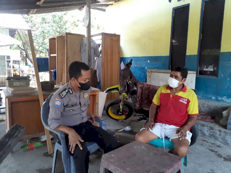 Himbau Warga Ikut Vaksinasi, Bhabinkamtibmas Sambang Warga Binaan
