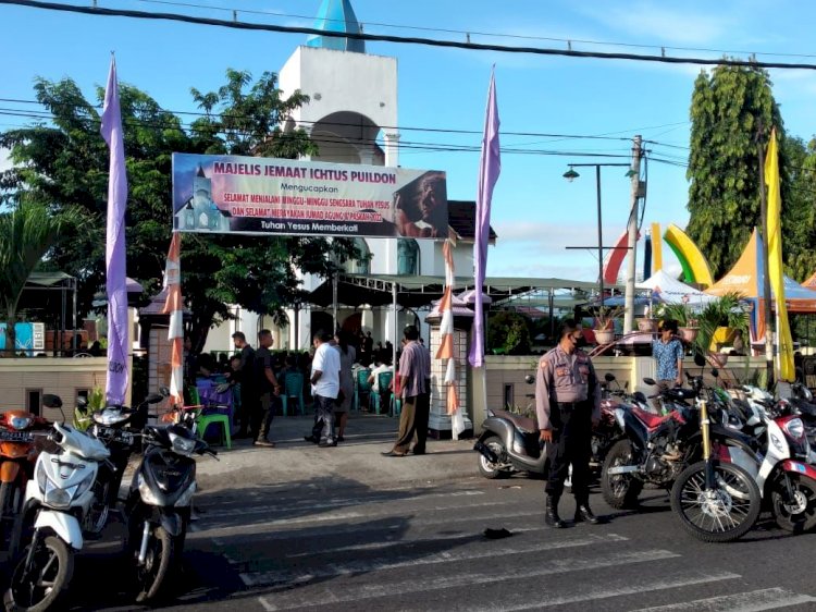 Beri Rasa Aman, Polres Alor Lakukan Pengamanan Ibadah Jumat Agung
