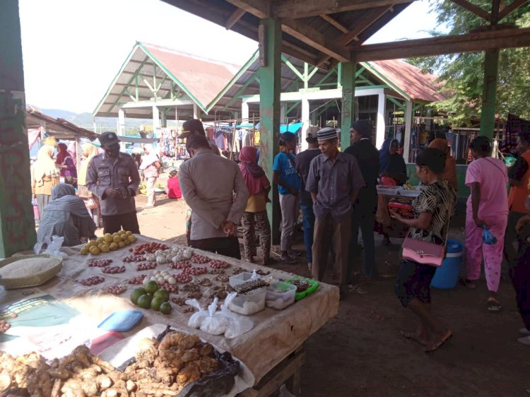 Polsek Pantar Barat Laksanakan Pam Pasar Baranusa