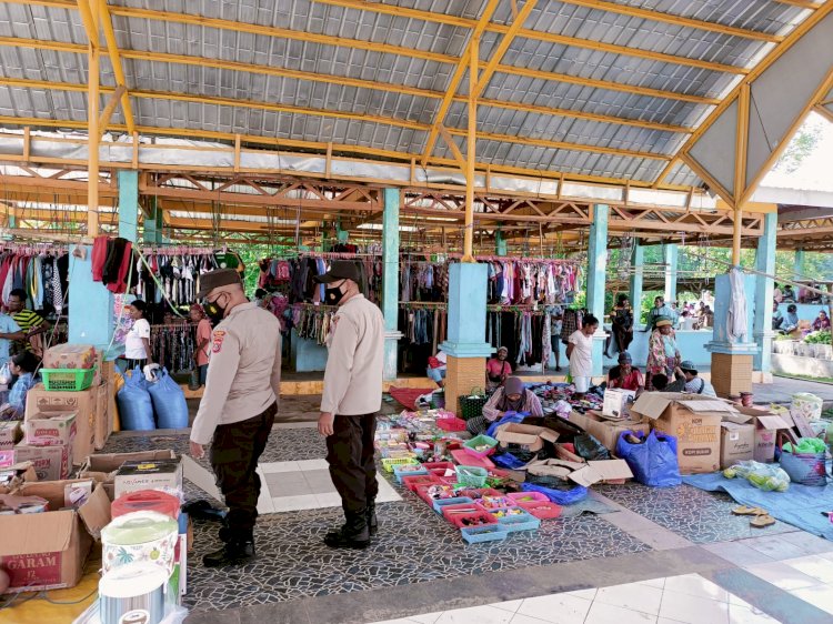 Polsek Alor Selatan Selanakan Pengamanan Pasar Tradisional