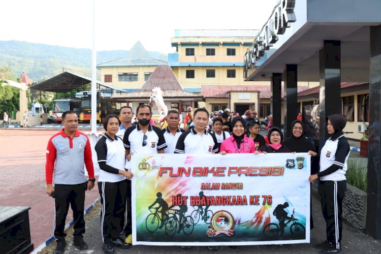 Merihakan HUT Bhayangkara Ke-76, Polres Alor Gelar Fun Bike