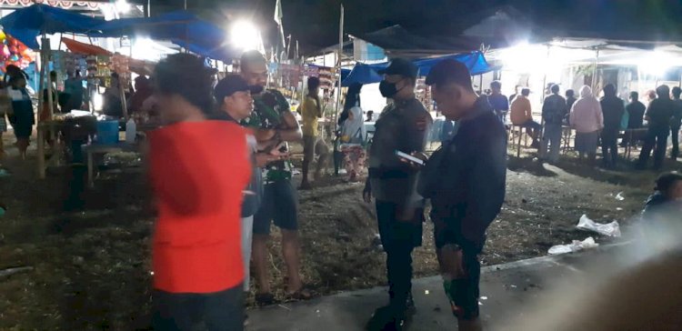 Antisipasi Kriminalitas, Polsek Pantar Laksanakan Pam Pasar Malam