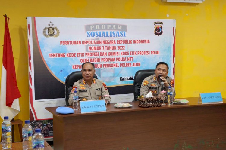 Bid Propam Polda NTT Sosialisasi Perpol No 7 Tahun 2022 di Polres Alor