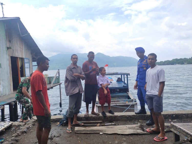 Sat Polair Polres Alor Laksanakan Patroli Sambang Di Wilayah Pesisir Pantai Buono