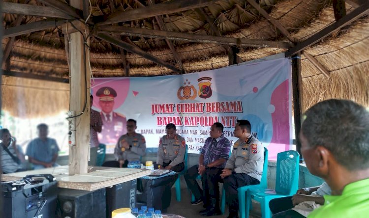 Jumat Curhat Kapolda NTT dan Pejabat Utama Bersama Kelompok Tani Desa Kuanhemum