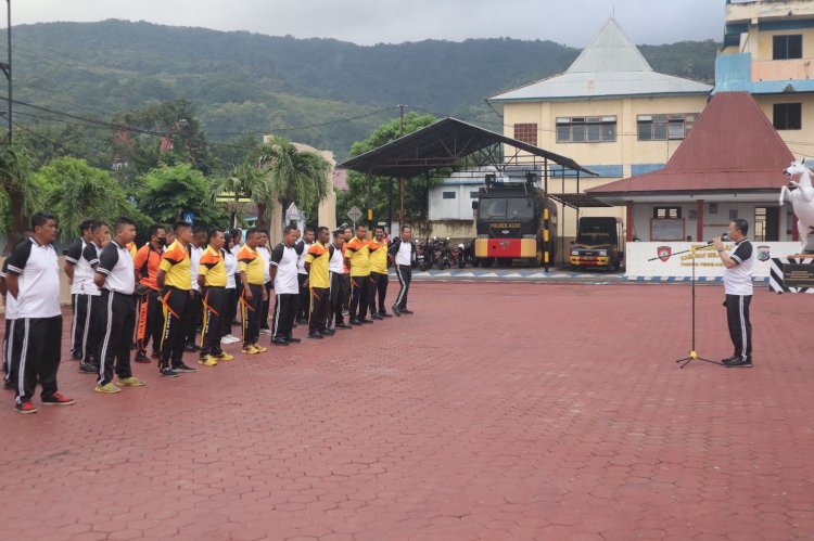 Jaga Kebugaran Jasmani, Polres Alor Gelar Olahraga Bersama