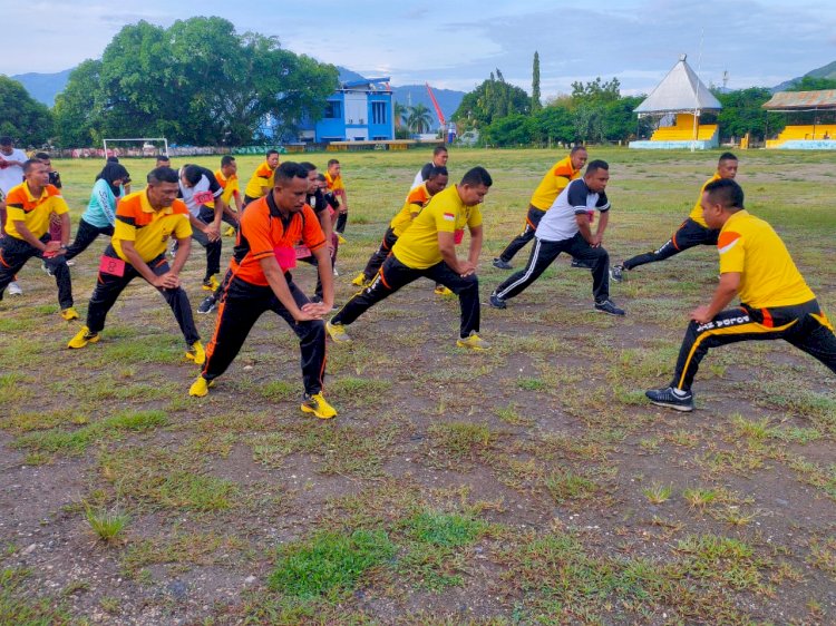 Polres Alor Gelar Tes Kesamaptaan Jasmani Berkala