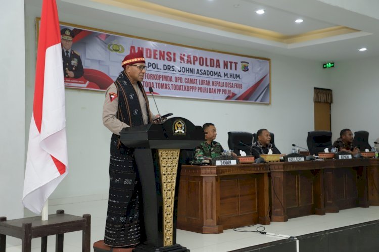 Audiensi Bersama Para Tokoh di Kabupaten Ngada, Kapolda NTT : Polri Dukung Pembangunan Nasional dari Pusat Hingga Wilayah