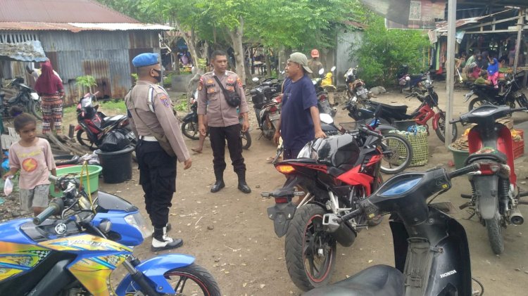 Terus Berikan Rasa Aman, Polsek Pantar Laksanakan Patroli Pasar