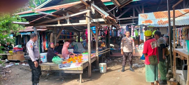 Polsek Pantar Laksanakan Patroli dan Pengamanan Pasar Inpres Kabir