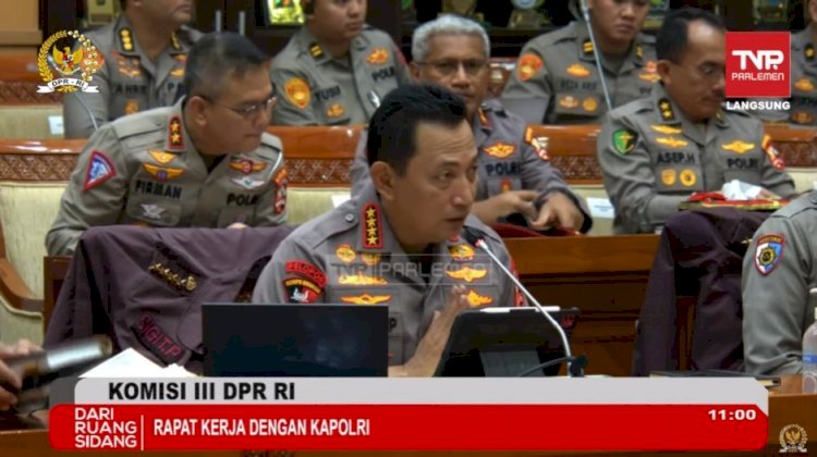 Kapolri Paparkan Realisasi 17 Indikator Kinerja dalam Raker Komisi III DPR