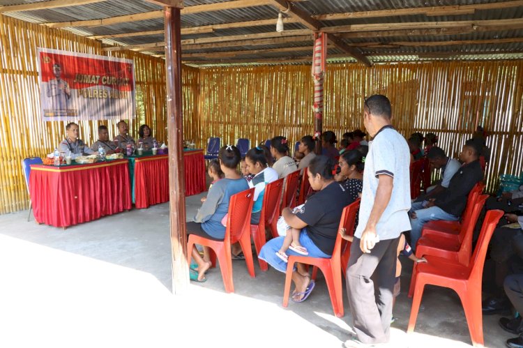 Kapolres Alor Tatap Muka Bersama Orang Tua Anak Stunting Dalam Gelaran Keigatan Jumat Curhat