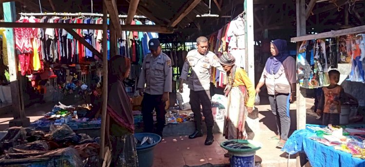 Tingkatkan Rasa Aman, Polsek Pantar Laksanakan Patroli dan Pengamanan Pasar Inpres Kabir