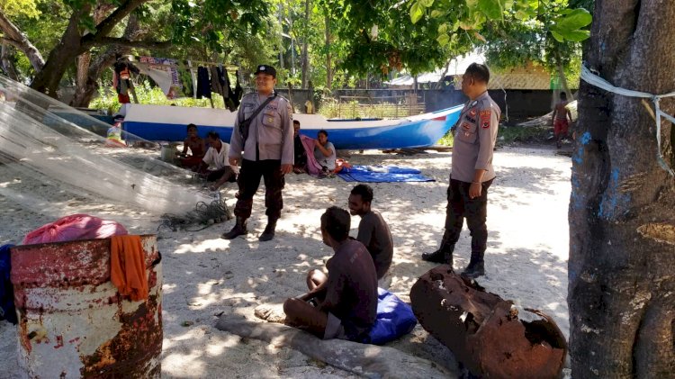 Polsek Pantar Berikan Himbauan Kepada Masyarakat Nelayan Pesisir Pantai
