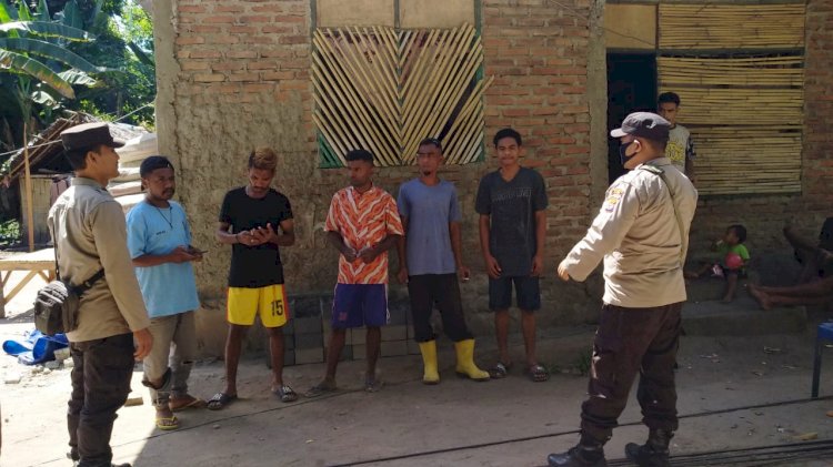 Personil Polsek Pantar Berikan Himbauan Terkait TPPO kepada Masyarakat