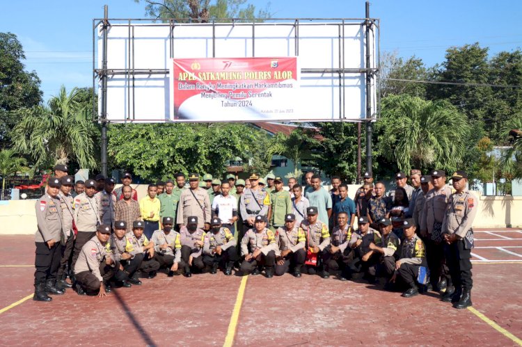 Polres Alor Gelar Apel Satkamling Dalam Rangka Meningkatkan Harkamtibmas Menjelang Pemilu Serentak Tahun 2024