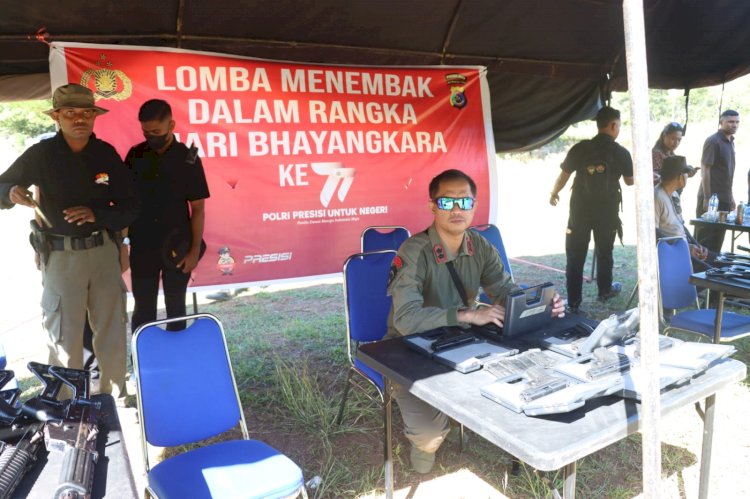 Polres Alor Gelar Lomba Menembak, Dalam Rangka Hari Bhayangkara ke-77