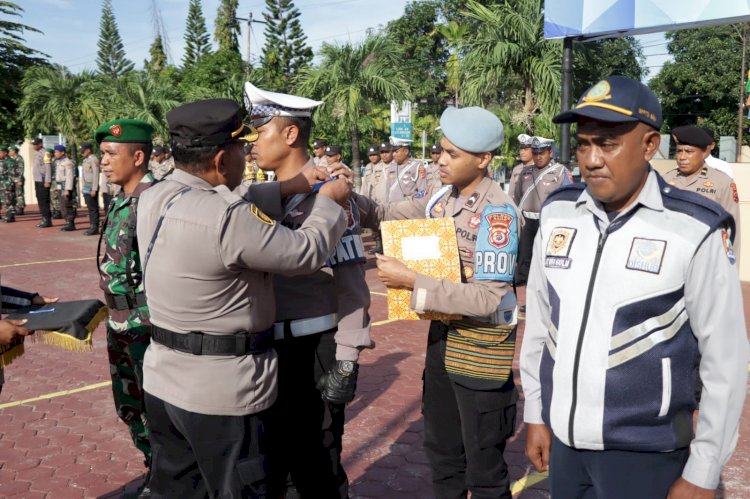 Polres Alor Laksanakan Apel Gelar Pasukan Ops Patuh Turangga 2023