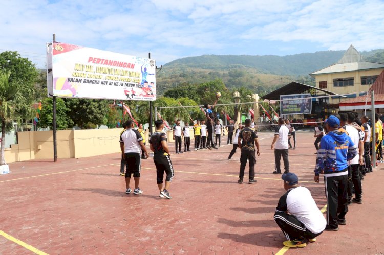 Semarak HUT RI ke-78, Polres Alor Gelar Lomba Olahraga Antar Fungsi