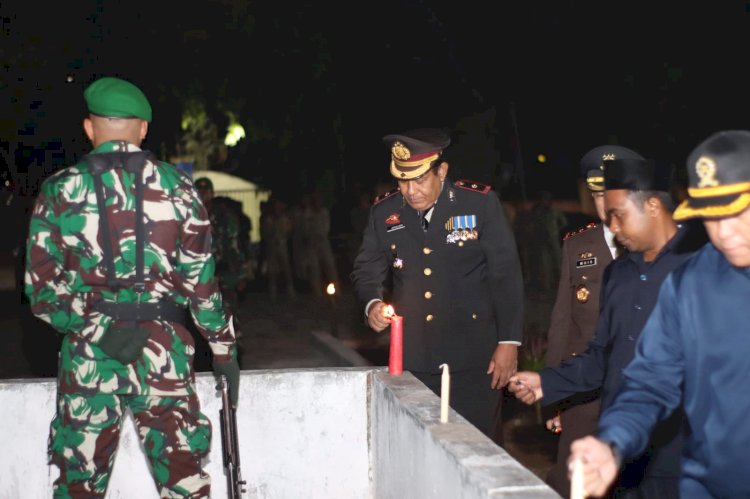 Waka Polres Alor Hadiri Renungan Suci Di TMP Malua Galiau Dalam Rangka HUT RI Ke-78