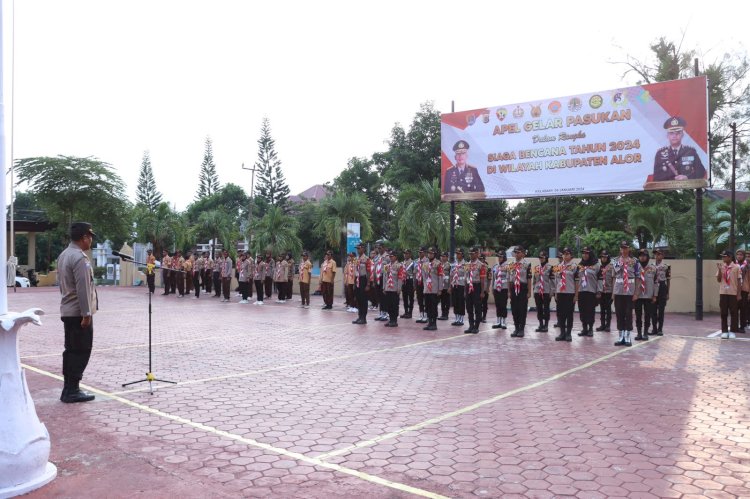 Kasat Binmas Polres Alor Pimpin Upacara Pelantikan Pengurus Dewan Saka Bhayangkara