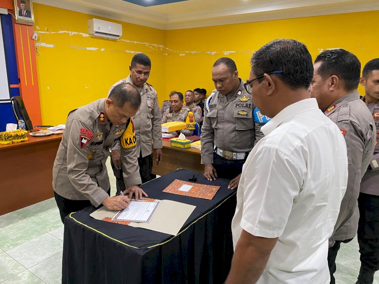 Polres Alor Gelar Sosialisasi Dipa, Penandatanganan Pakta Integritas dan Penyerahan RKA-KL T.A. 2024