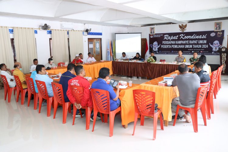 Kapolres Alor Hadiri Rapat Koordinasi Persiapan Kampanye Rapat Umum Peserta Pemilihan Umum Tahun 2024