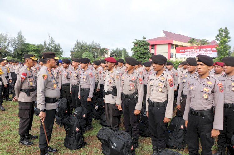 Pastikan Pemilu 2024 Berjalan Aman dan Lancar, Kapolda NTT Geser Ratusan Anggotanya BKO Sembilan Polres Amankan TPS