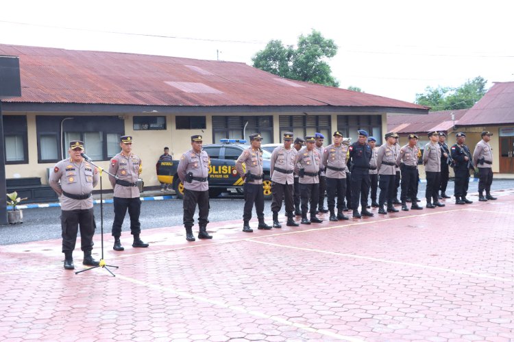 Polres Alor gelar Apel Penerimaan Tim BKO Pengamanan Pemilu 2024