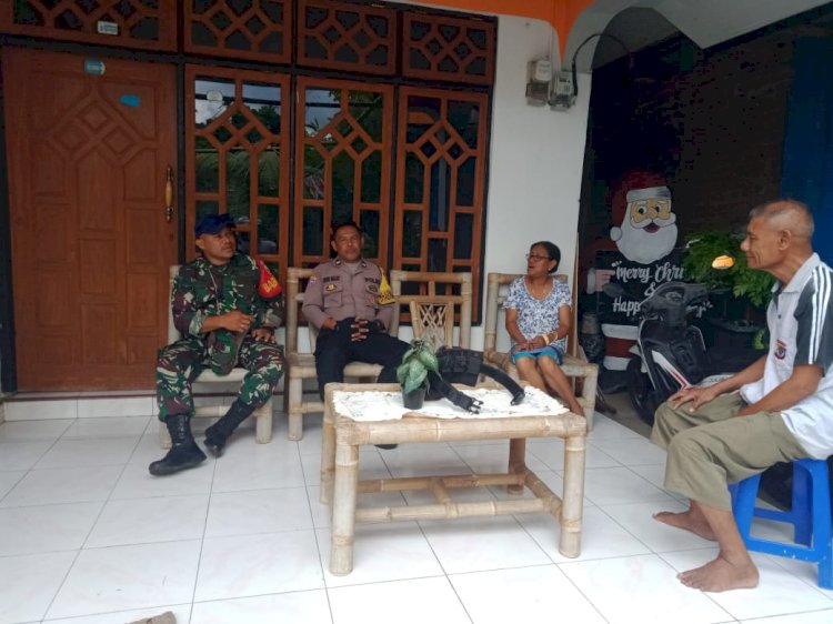 Anggota Bhabinkamtibmas dan Bhabhinsa Kelabahi Timur Himbau Warga Jaga Situasi Kamtibmas Menjelang Pemilu Ulang