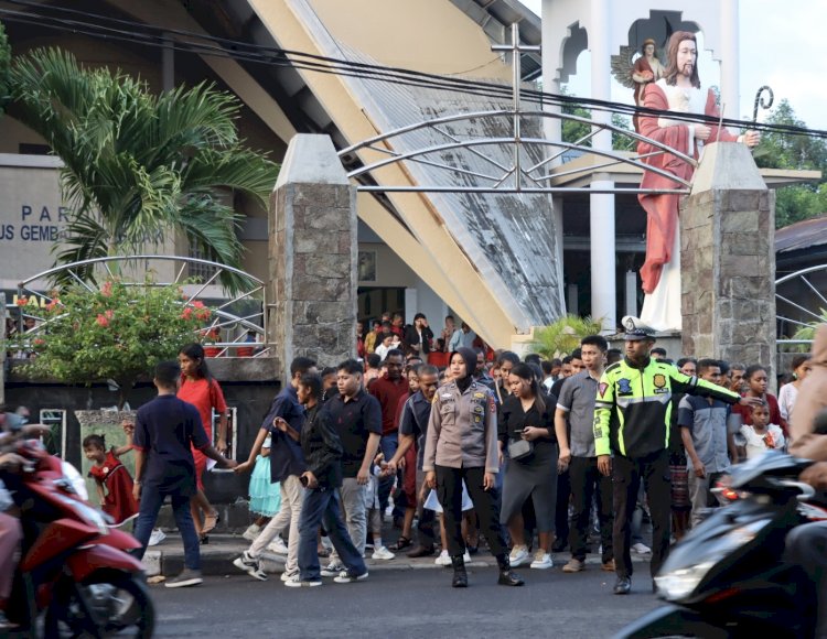 Polres Alor Sukses Amankan Kegiatan Misa Jumat Agung di Kabupaten Alor