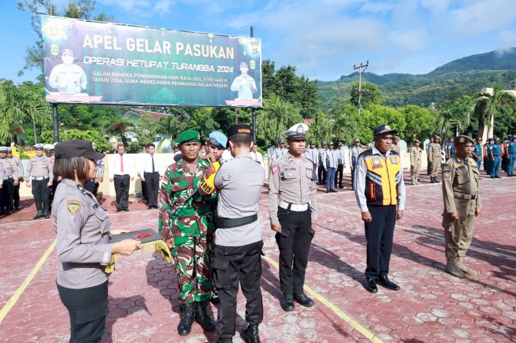 Kapolres Alor Pimpin Apel Gelar Pasukan Operasi Ketupat Turangga 2024