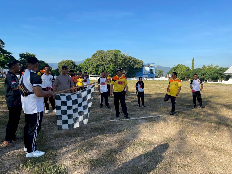 Personil Polres Alor Laksanakan Kesamaptaan Jasmani Berkala Semester I Tahun 2024
