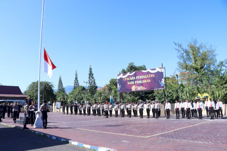Wakapolres Alor Pimpin Upacara Peringatan Hari Pahlawan 2024 dengan Tema
