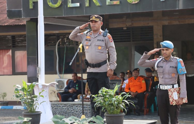 Waka Polres Alor Pimpin Upacara Gelar Pasukan Operasi Semana Santa 2025
