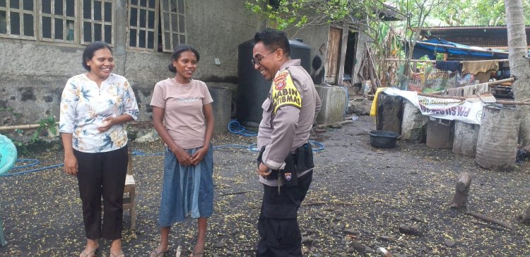 Bhabinkamtibmas Desa Petleng Laksanakan Sambang dan Patroli Dialogis, Ajak Warga Jaga Kamtibmas