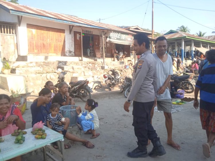 Polsubsektor Pantar Timur Gelar Patroli dan Pengamanan di Pasar Tradisional Bakalang, Wujudkan Keamanan dan Kenyamanan Warga