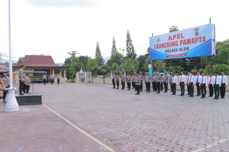 Kapolres Alor Pimpin Apel Launching PAMAPTA Dilanjutkan dengan Simulasi TPTKP dan Olah TKP