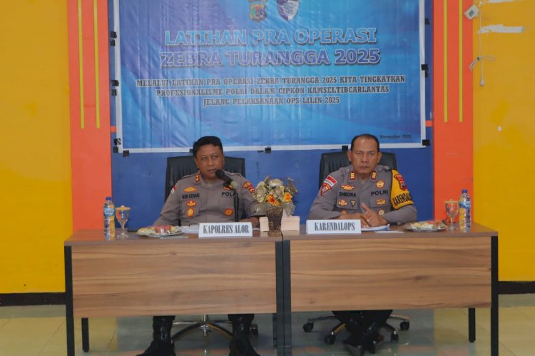 Kapolres Alor Pimpin Latihan Pra Operasi Zebra Turangga 2025