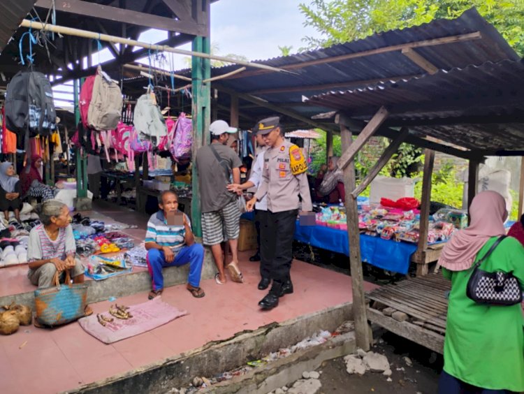 Polsek Pantar Laksanakan Patroli Dialogis di Pasar Kabir, Wujudkan Rasa Aman bagi Masyarakat