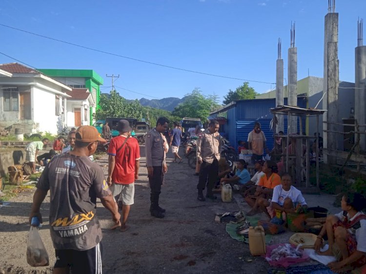 Polsubsektor Pantar Timur Laksanakan Patroli dan Pengamanan Pasar Tradisional Bakalang
