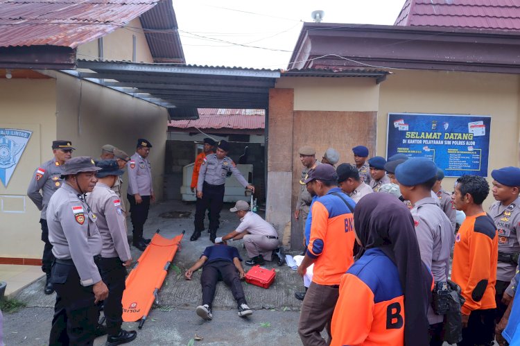 Polres Alor Gelar Simulasi Penanganan Bencana Alam