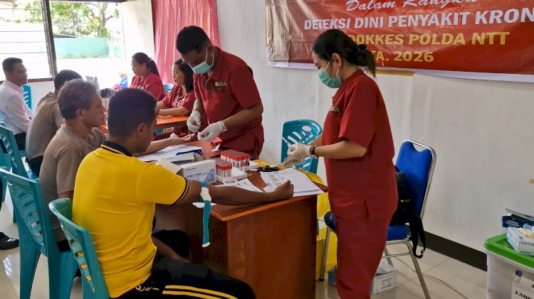 Polres Alor Ikuti Pemeriksaan Kesehatan Berkala Tahun 2026, Langkah Preventif Deteksi Dini Penyakit Kronis dan Wujudkan Personel Sehat Prima