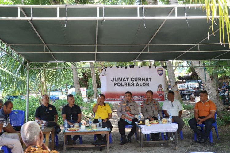 POLRES ALOR GELAR JUMAT CURHAT, SERAP ASPIRASI MASYARAKAT KALABAHI TIMUR