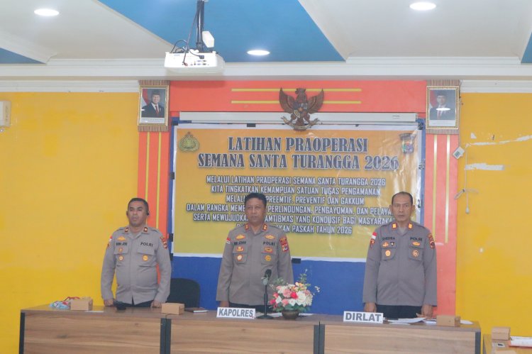 Polres Alor Gelar Latihan Pra Operasi Samana Santa Turangga 2026, Perkuat Kesiapan Pengamanan Paskah