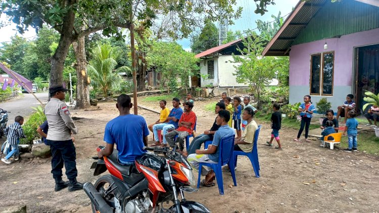 Bangun Kedekatan dan Cegah Gangguan Kamtibmas, Polsek Pantar Aktif Sambangi Warga Desa Bouweli