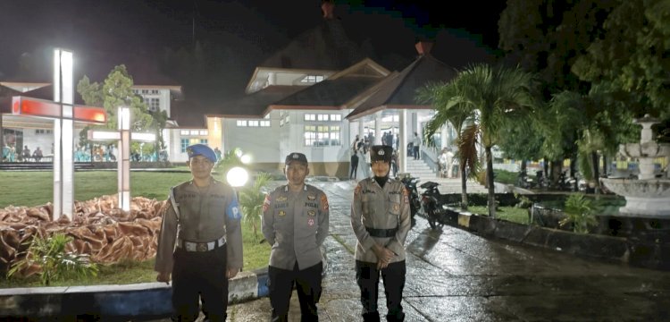 HARI KE-2, PERSONEL POLRES ALOR INTENSIFKAN PENGAMANAN KEGIATAN PASKAH GAMKI, SITUASI TETAP AMAN DAN KONDUSIF